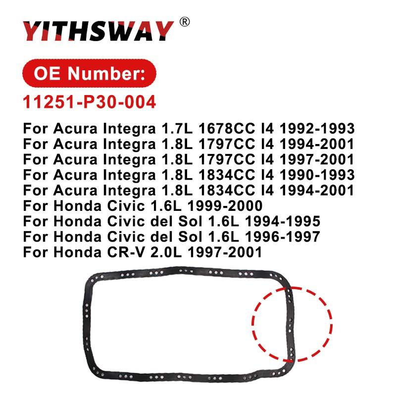 11251-P2A-014 Engine Oil Housing Gasket Set Oil Pan Gasket Seal for Honda Civic 1997 1998 1999 2000 2001 2002 2003 2004 2005 11251-P30-004