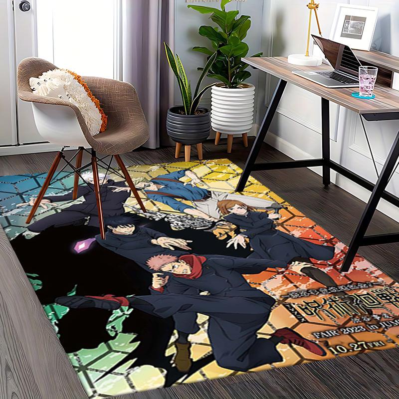 1pc Jujutsu Kaisen Anime Chair Mat - Office Desk Carpet with Non-Slip Backing, Perfect for Jujutsu Lovers and Fans, Suitable for Home Decor, Gaming Ro
