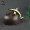 Sea Animal Shark Figurines Miniatures Retro Brass Office Desktop Crafts Ornament Gifts Home Decorations Living Room Accessories