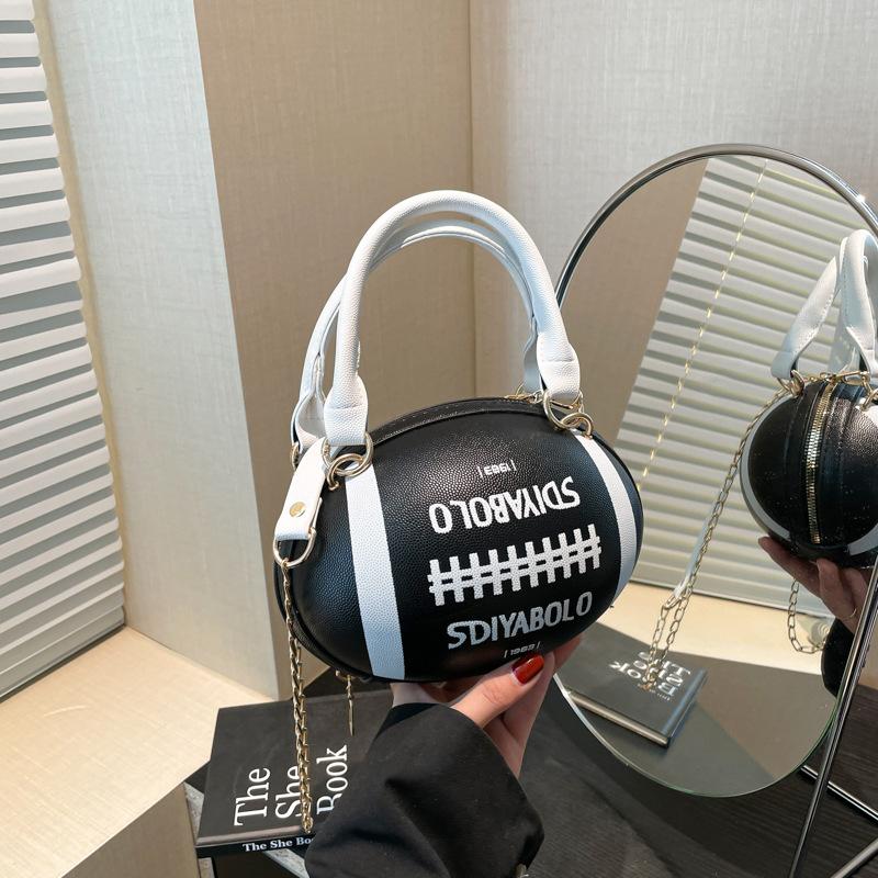 

Модная новая персонализированная сумка для европейского и американского футбола, женская, с трендовым алфавитом, в иностранном повседневном стиле, темпераментная, универсальная сумка-мессенджер чёрный