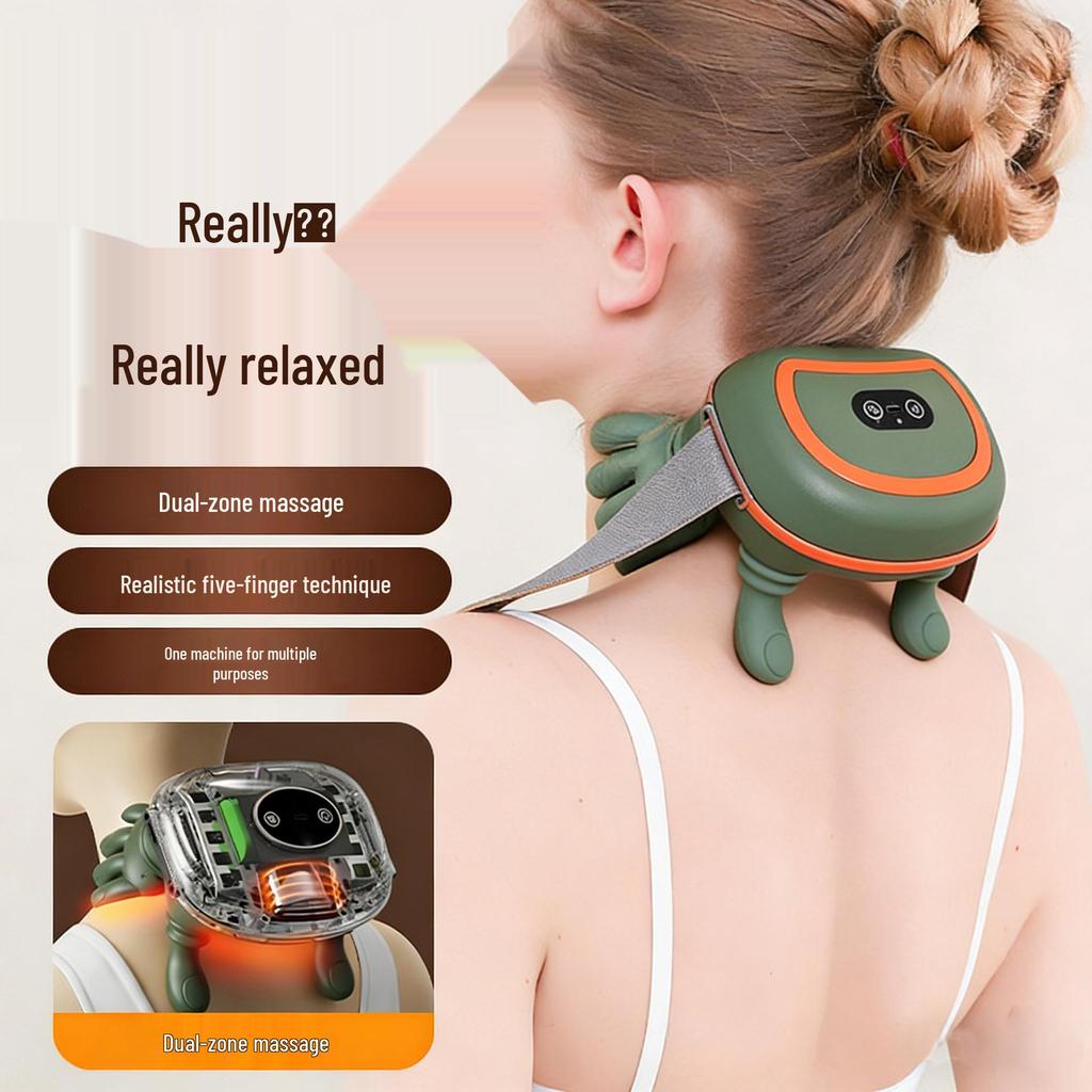 Compact Turtle Neck and Shoulder Kneading Massager