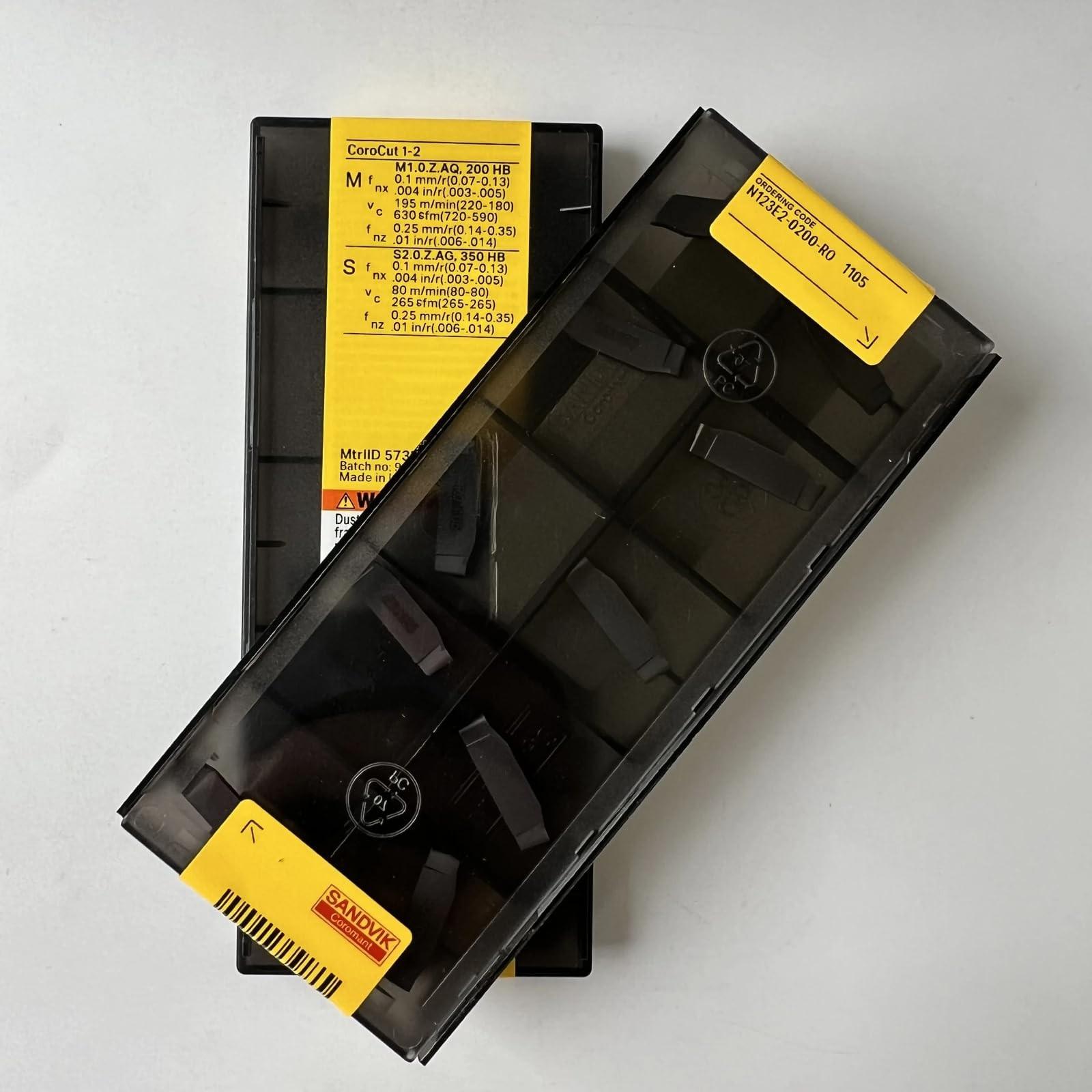 

Original Sandvik / N123E2-0200-RO 1105 / CNC lathe carbide blade 10 Pcs