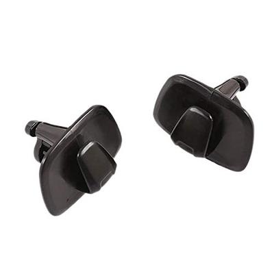 Reikoeppy 2 piezas Ganchos de techo interiores ABS negros para coche, Gancho colgador de ropa Embellecedor para V90 S90 XC40 X0 XC90 2015-2020