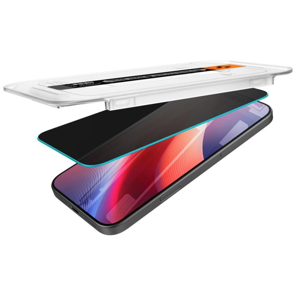 Szkło prywatyzujące do iPhone 17 Pro/17/16 Pro Spigen - 2szt., EZ Fit, 9H