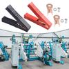 2x Red+Black Crocodile Clip 100A 12V-24V 1200W  Battery Clamp Non-slip Handle