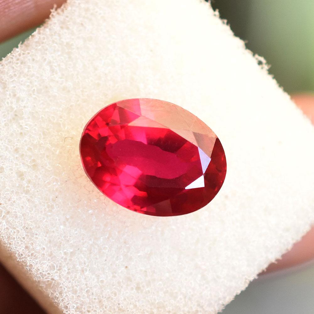Natural Red Ruby Loose Gemstone 5 ct Oval Cut for Wedding for Jewelry Making and Gem Collections