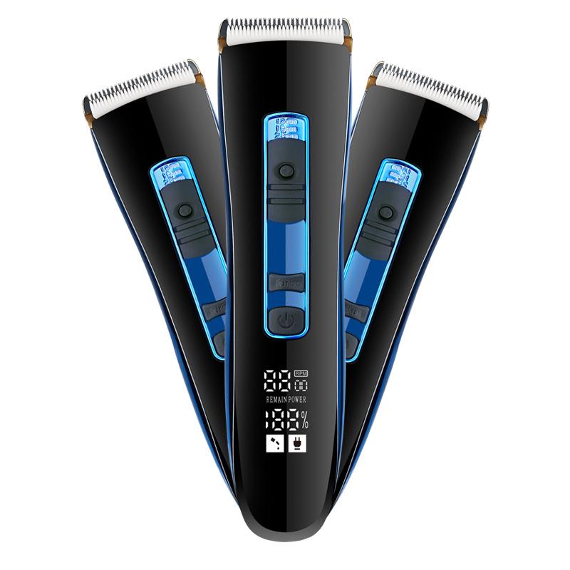 Tondeuse à cheveux électrique USB portable avec double chargeur et écran LCD pour usage domestique