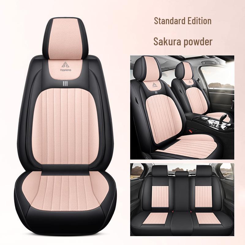 Cross-Border Universal Leather Car Seat Cover Set - Four Seasons, Five-Seater, Full Cushion.