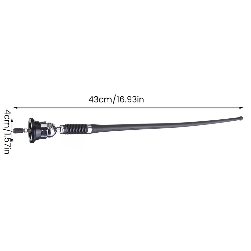 17inch Car Auto Roof Radio Antenna 5/3m Car AM FM Radio Antenna Signal Amplifier with 180-degrees Swivel Base for Car Vehicles