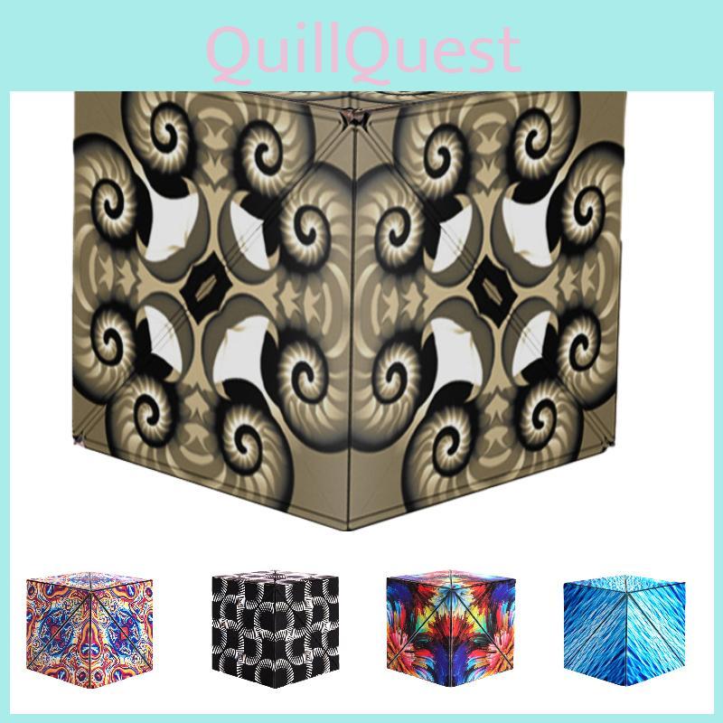 Popular Geometric Magic Cube Magnetic 3x3 Puzzle Toy For Kids Educational And Stress-relieving Material)