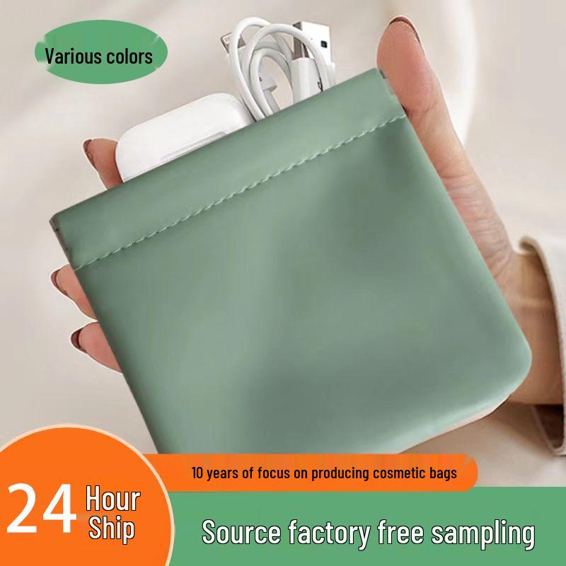 Portable Automatic Snap Cosmetic Bag: Mini Lipstick and Storage Organizer