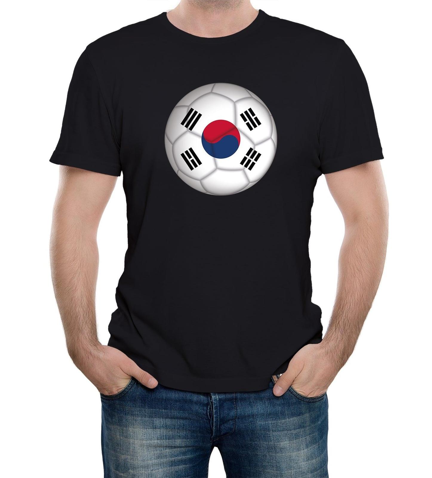 Mens South Korea Football Supporter T-Shirt Mens Womens Tees Top World Cup Euros Copa America L