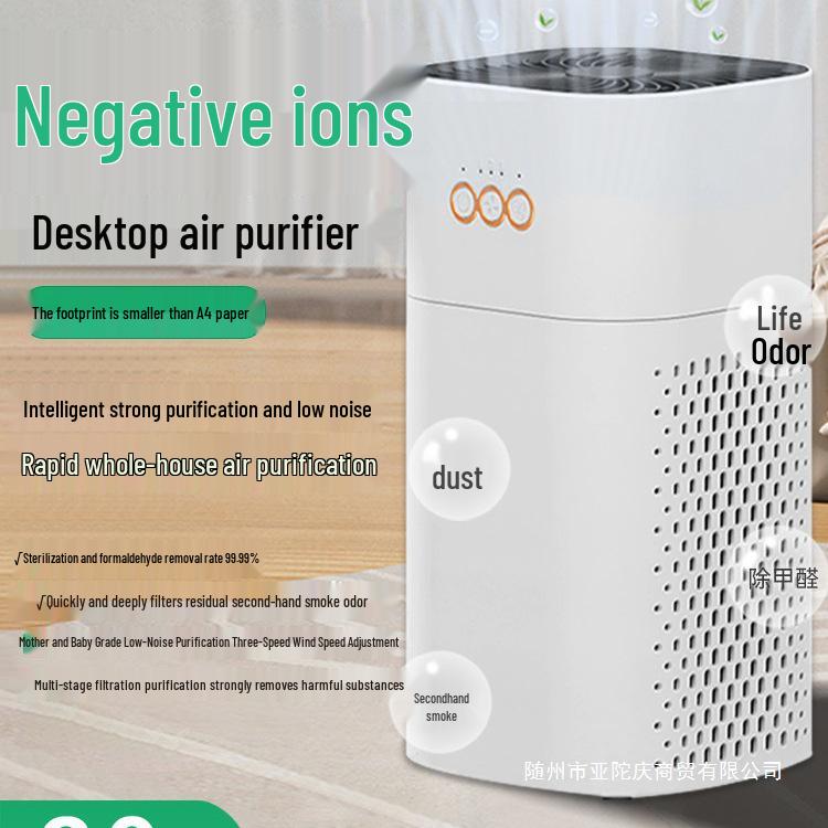 Negative Ion Air Purifier - Eliminates Smoke, Dust, and Formaldehyde for Home & Office Use