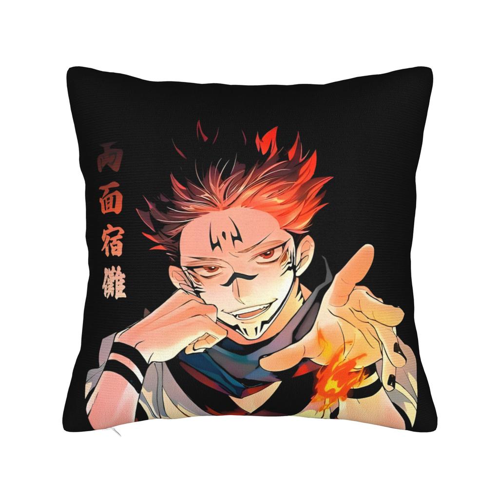 Jujutsus Kaisens Yuuji Itadori Square Pillow Covers Bed Car Anime Japan Manga Cushion Cover Cute Decorative Pillow Cover 40*40