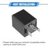 Electronic LED Flasher Relay Fix, CF15 JL02 Turn Signal Flashers Universal for Car Non-Polarity Normally Open ABS Black