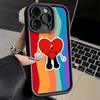 Phone Case for iPhone 17 Air 16E 15 16 Pro Max Bad Bunny Heart Cover 14 Plus 13 12 Mini Soft Shell Silicone Fundas