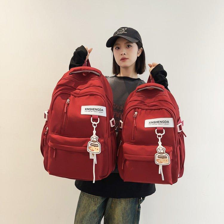 Schoolbag female ins Korean version, large capacity, lightweight and versatile schoolbag, fourth, fifth and sixth grades, middle and high school