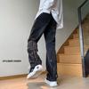 2023 Men's Hong Kong Style Letter Jeans - Trendy Hip-Hop High Street Fashion