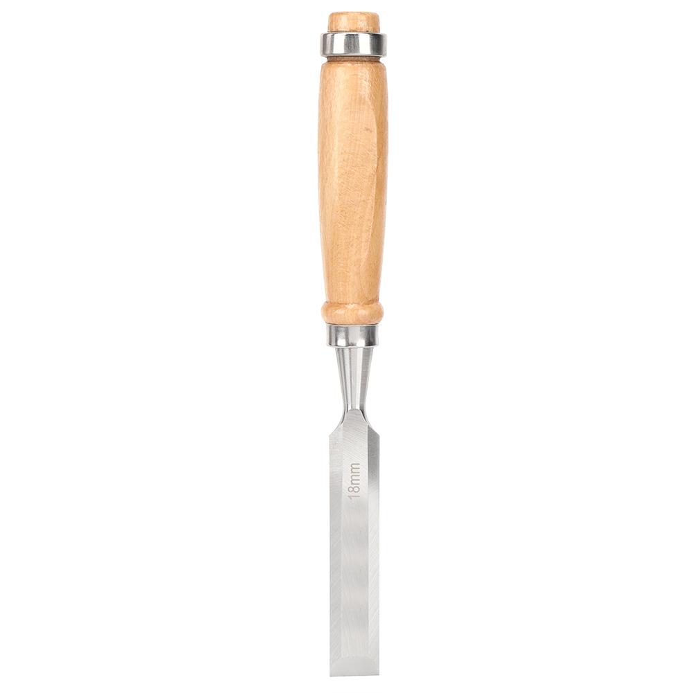 

Flat Chisel Woodworking Accessory Wooden Handle Portable Industrial Supplies Cr V 18mm