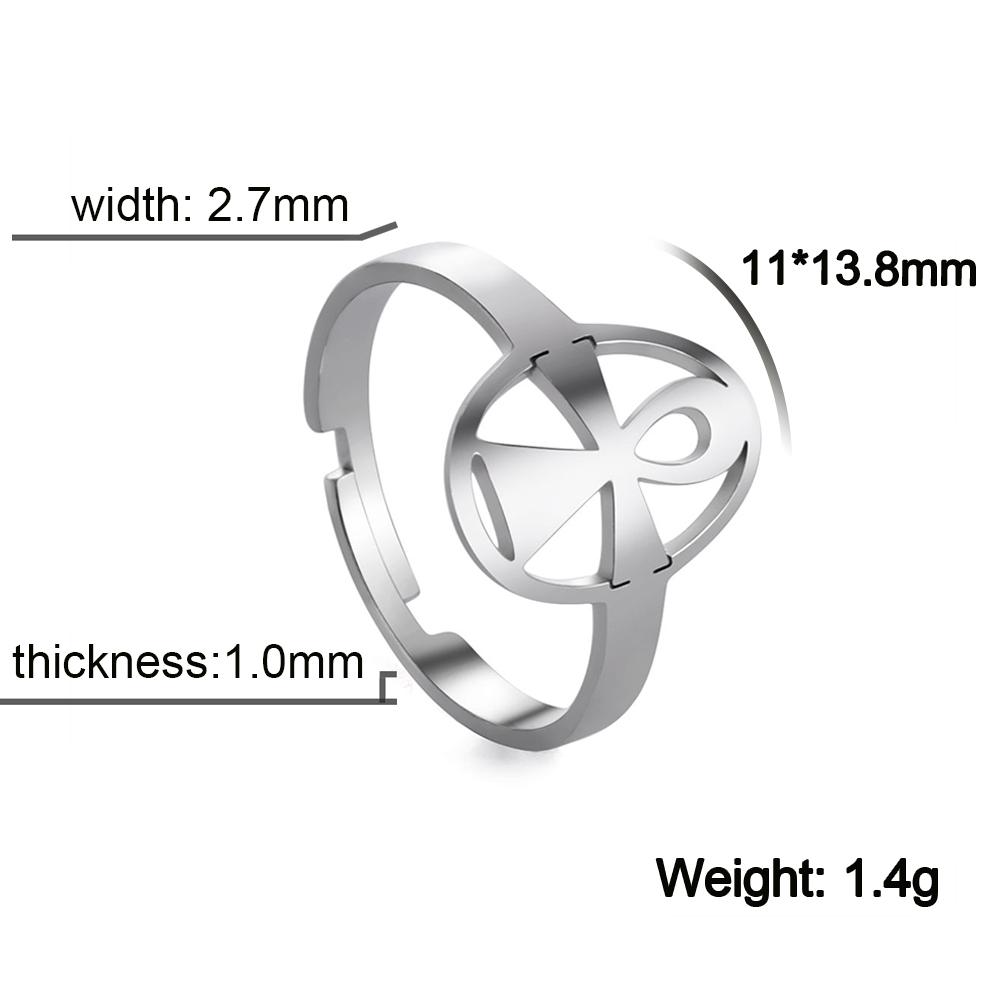 

Cazador Egyptian Ankh Cross Women s Ring Vintage Amulet Stainless Steel Open Finger Rings Jewelry 2025 Birthday Gift Wholesale Adjustable