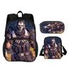 Call of Duty Round Front Bag Backpack Pen Bag shoulder Bag 3Pcs Set Print New Trendy Student Best School Companion