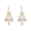 Trendy Long Alloy Christmas Tree Earrings Featuring Vibrant Geometric Star Shapes Celebrations For