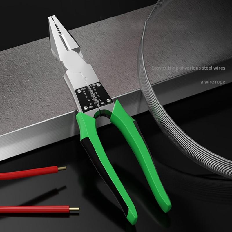 Electrician Pliers Multifunctional Needle Nose Plier for Wire Stripping Cable Cutter Terminal Crimping Hand Tools
