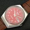 SEIKO 5 AUTOMATIC 6349A VINTAGE JAPAN MENS ARABIC RED COLOR DIAL WATCH a701505-5 R206b-a701505