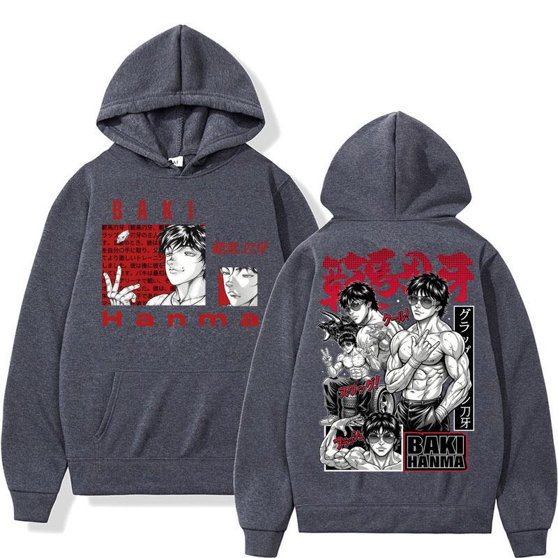 Anime Baki Haman Harajuku Manga Hoodie Y2k Fashion Men Women Gothic Fleece Tracksuit Popular Sweatshirt Streetwear Gifts