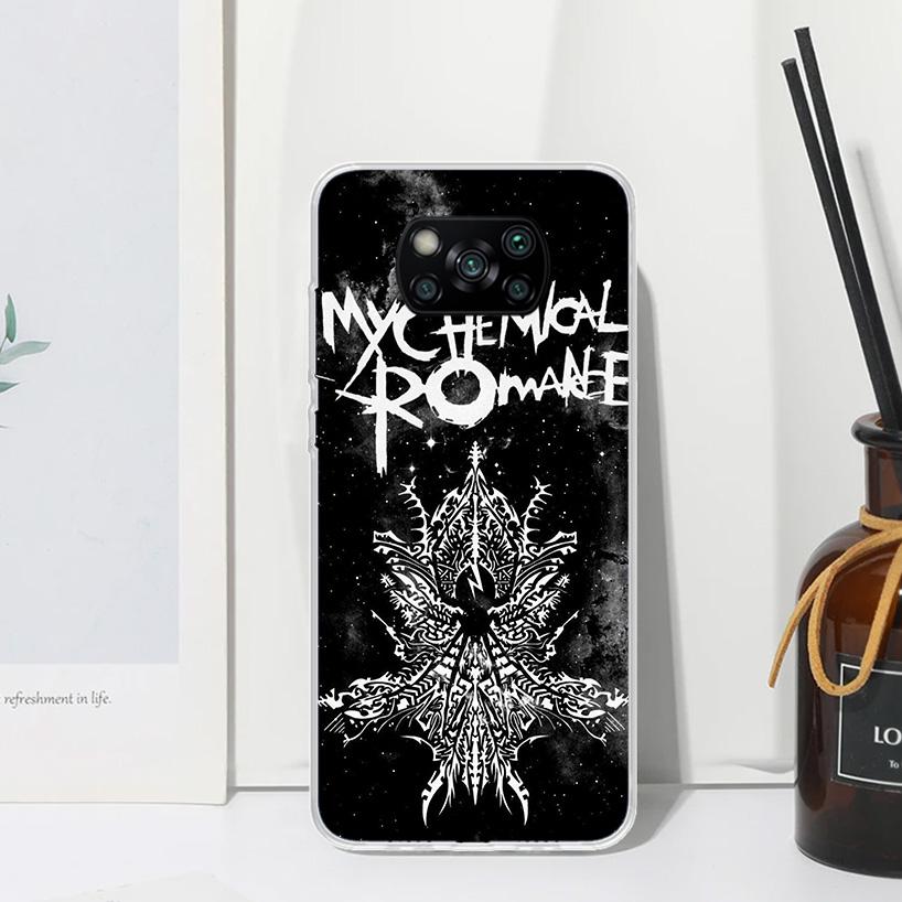 My Chemical Romance MCR Phone Case For Xiaomi Poco X7 X6 X5 M7 M8 Pro F7 Ultra Redmi 15C 15 13C 13 12C 12 10 10C 10A Art Fundas