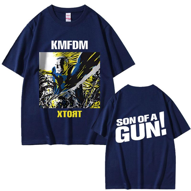 

2025 літо Рок-гурт KMFDM XTORT Двостороння друкована футболка Чоловіча мода Чиста бавовна Ретро Готичний Вуличний Повсякденний Вільний Футболка 4XL