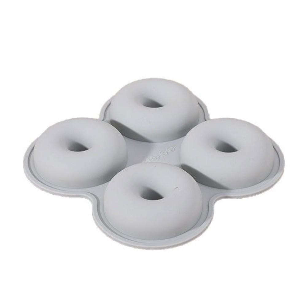 New Soft Silicone Donut Mold Reusable 4 Cavity Doughnut Pan Easy To Demold Multi-functional Cake Making Tools for Air Fryer