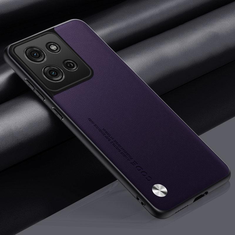 Luxury PU Leather Case For Motorola Moto G75 Back Cover Matte Silicone Shockproof Full Protection Phone Case For Motorola G75 5G