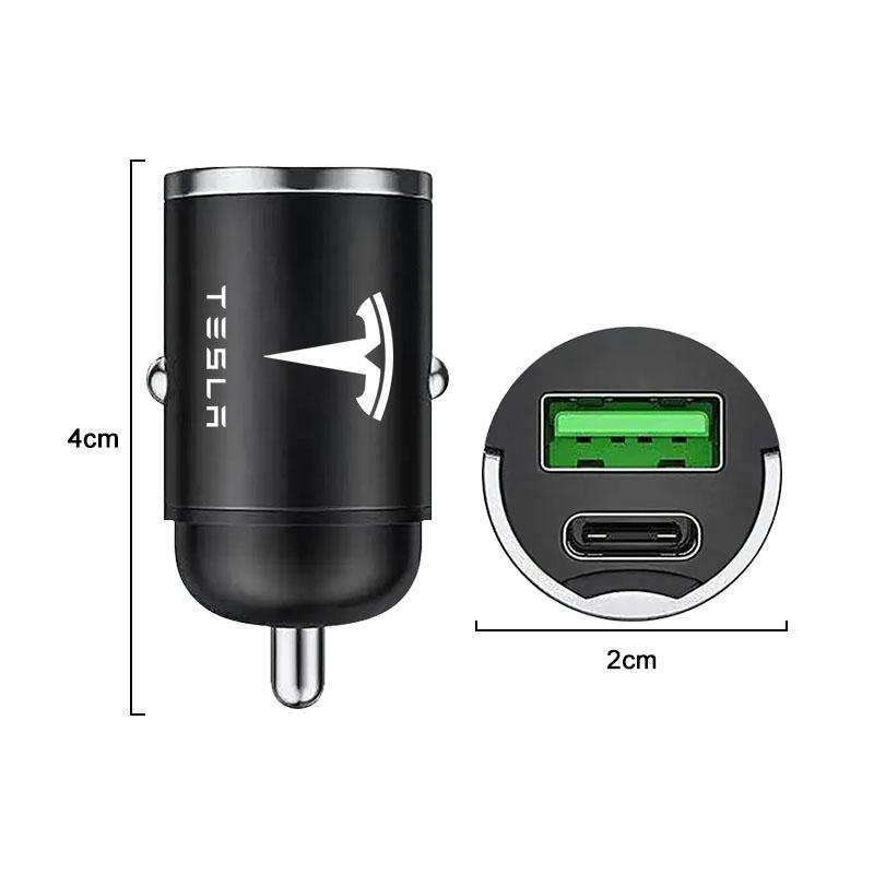 Micro Car Quick Charger Vehicle Cigarette Lighter Convert Plug Car Accessories For Tesla Model 3 Model X S 2016-2020 Decals TM3 TMX TMS Decal