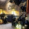 Black & Gold Balloon Arch Set for Party, Wedding, Birthday, or Graduation Décor