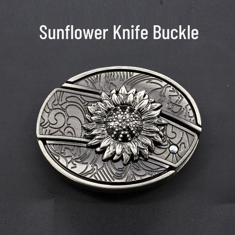 Men's Casual Punk Alloy Knife Buckle Belt