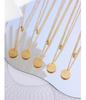 18K Gold Plated Lucky Round Pendant Double Layer Clavicle Necklace - European and American Style