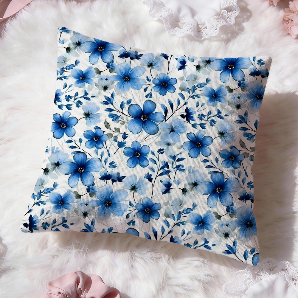 Flowers and plants Cushion Cover Premium Comfort Reversible Pillow Cove Two in One Design for Any Room  Car Interior