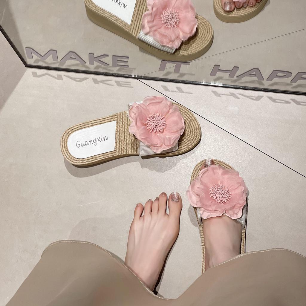 Thick-bottomed Lightweight Princess Small Slippers Flower Slippers Women's 2025 Summer New Cool Slippers Women's Summer Outer Wear