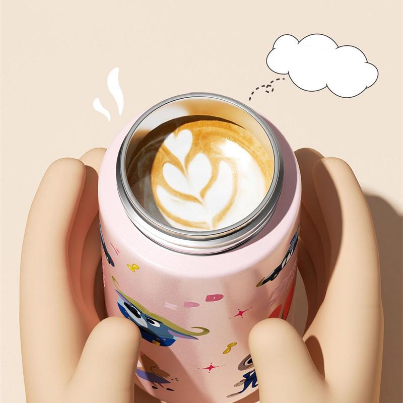 X&W for Zootopia 200ML Insulated Cup Mini Pocket Mug with Carrying Rope Keep Warm/Cold Thermos Bottle Cartoon Desktop Drink Cups