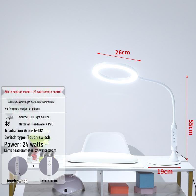 LED Super Bright Nail Art Desk Lamp Clip-On for Beauty Salon, Eyelash Extensions, and Tattoo Lighting