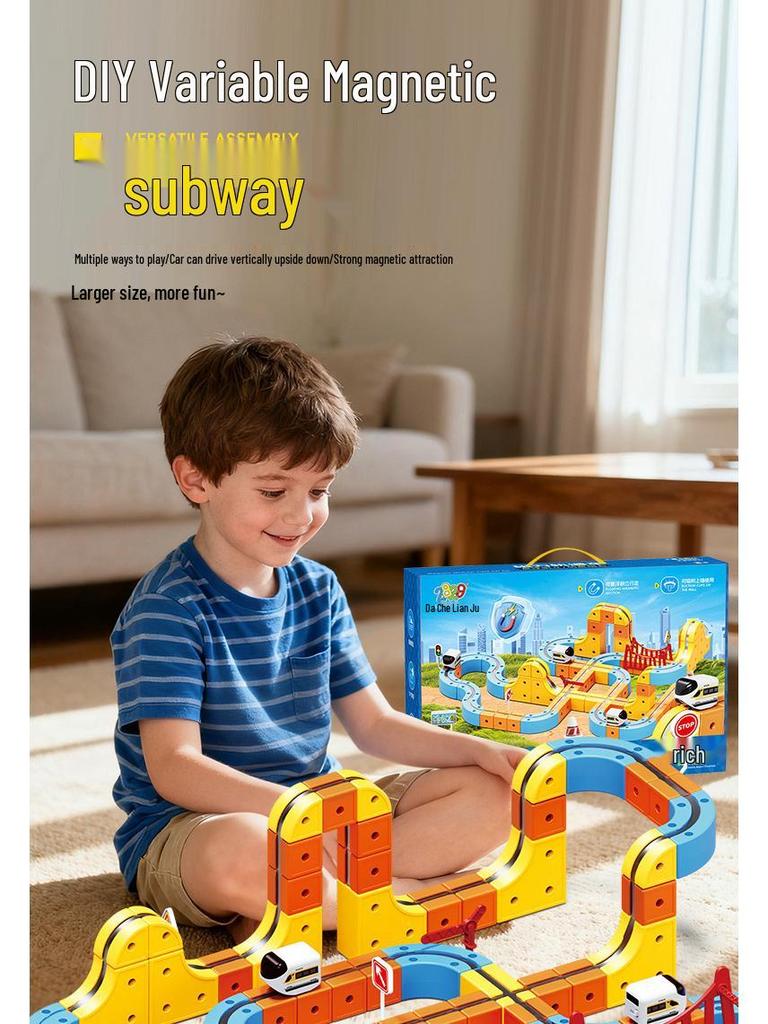 Magic Track Cube: Versatile Magnetic Assembly Toy Car with Free Shipping