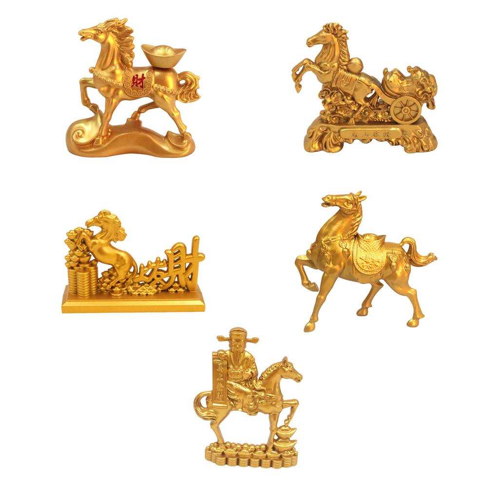 Horse Statue, Alloy Collectible Home Decor Horse Figurine Animal Sculpture for Bookcase Cabinet Fireplace Office Entrance