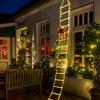 Decorazione di Natale LED Babbo Natale che si Arrampica sulla Scala Luce Spina USB 8 Modalità Lampeggianti Adatta per Casa Albero di Natale Parete Finestra