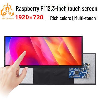 12,3" dotykový LCD displej Raspberry Pi, 1920x720, HDMI typu C, podobrazovka mini PC