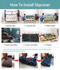 Gedruckter Stretch-Sofabezug mit Kissenbezug, Couchbezug, Möbelschutz für Schlafzimmer, Büro, Wohnzimmer, Heimdekoration