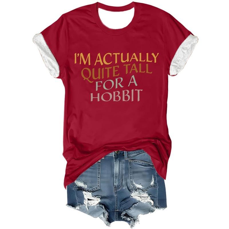 Summer Round Neck 3D Letter Print Top Fashionable Casual Short Sleeved Women's T-shirts