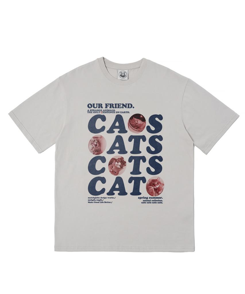 MATCHGLOBE Our Cat Oversized Tee (Beige)