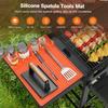 3-in-1 Grillwerkzeugmatte Silikon Schutzpad Staubdichtes Reinigungspad Grillplatte Topflappen Ofen Ölauffangschale Outdoor Grillzubehör