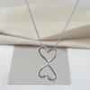 Bohemian Minimalist Necklace Silver Heart Pendant Necklace Mini Heart Necklaces  Women Gifts